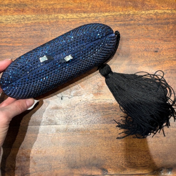 Nina Evening Bag - Dark Blue with Sequins - Picture 3 of 7